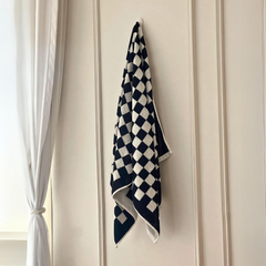 Black and White Checkers Towel