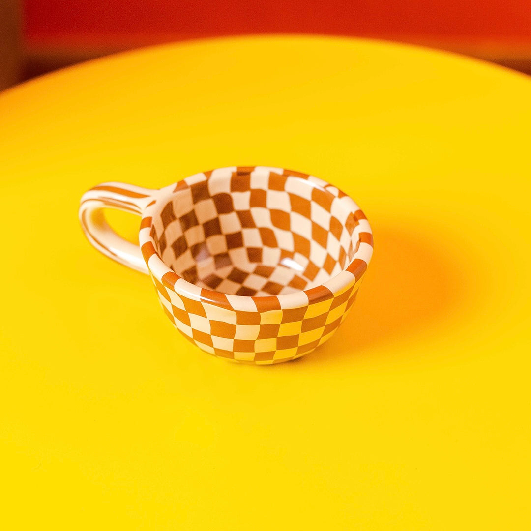 Brown Checkers Mug