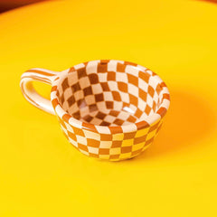 Brown Checkers Mug