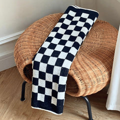 Black and White Checkers Towel