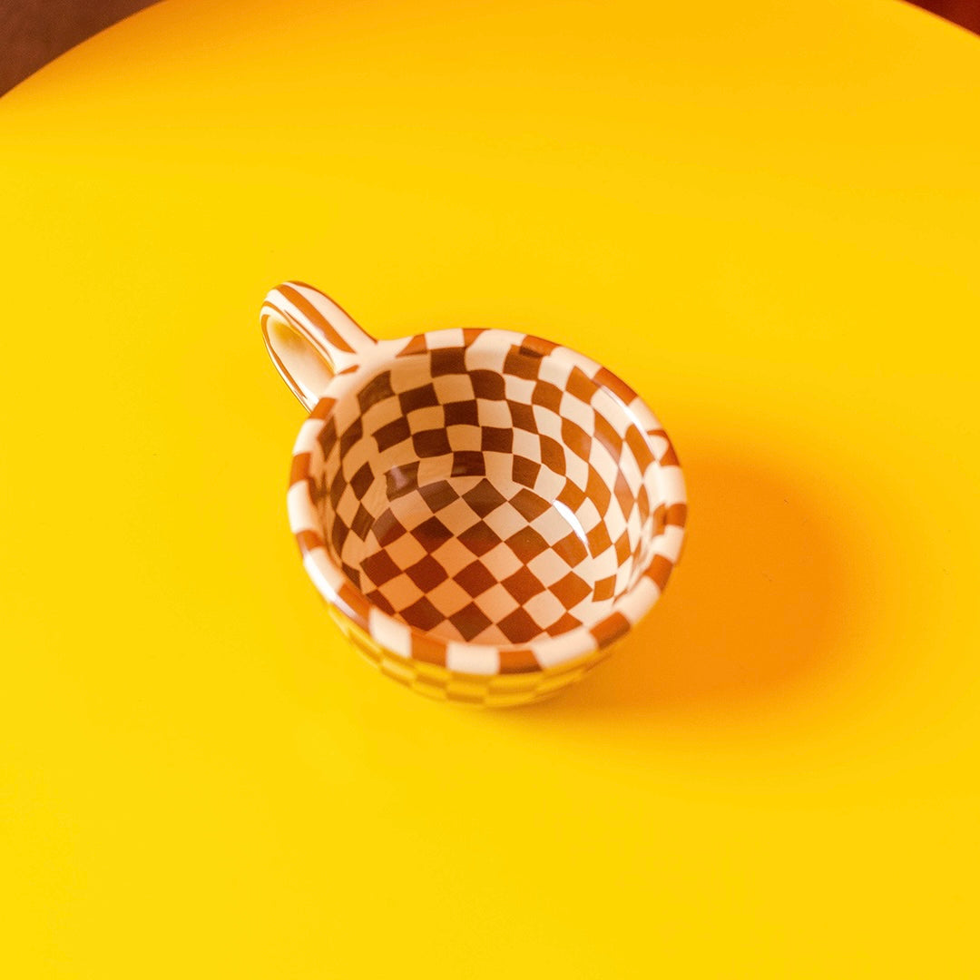 Brown Checkers Mug