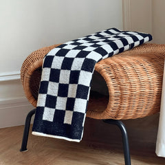 Black and White Checkers Towel