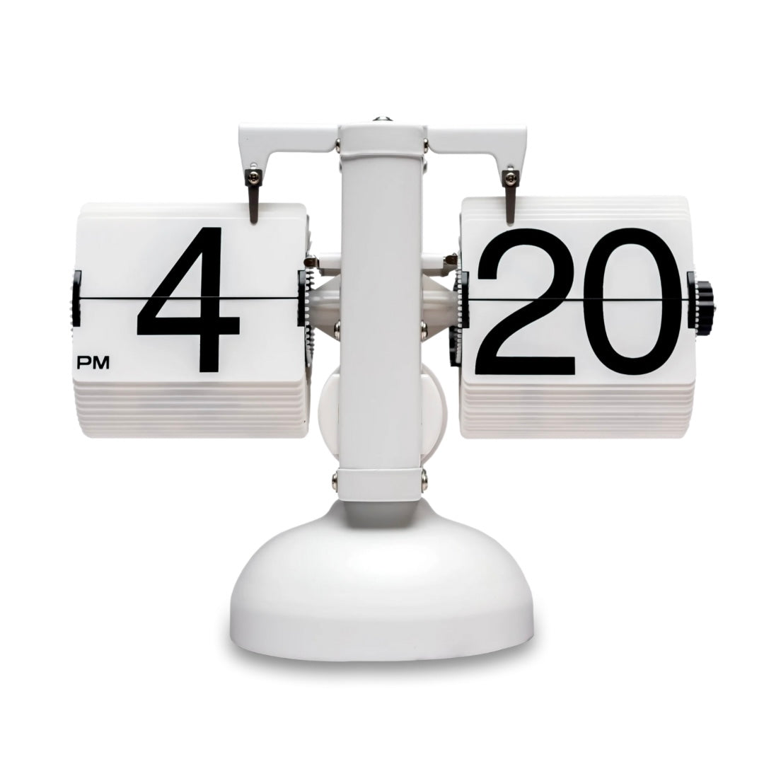 White 12H Desktop Clock