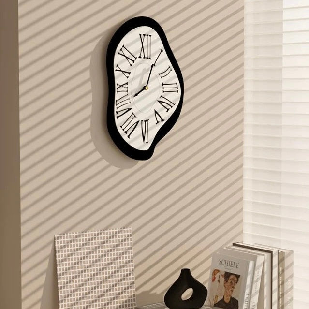 Wall Black Melting Clock