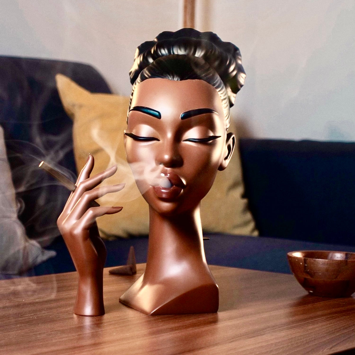 Closed Eyes Incense Burner